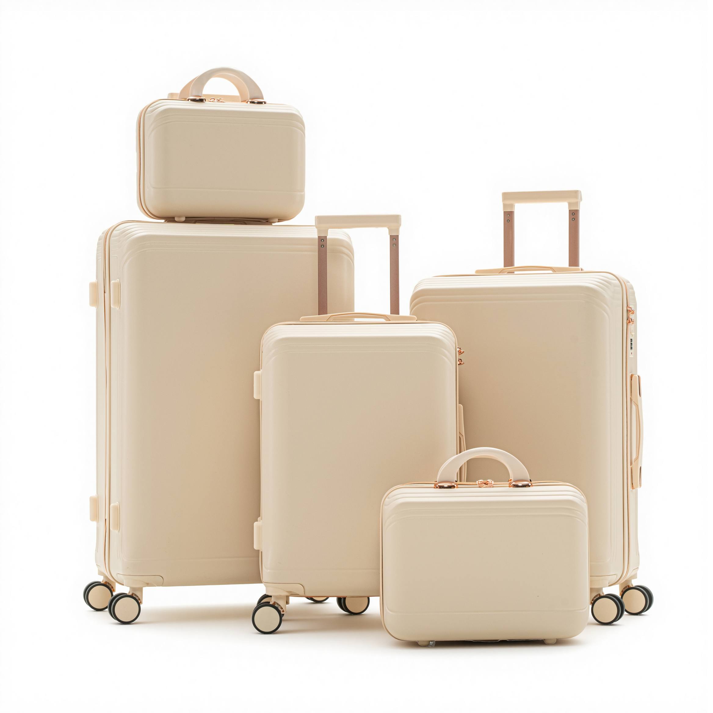 Minimalistisk ABS 5-delad Hardshell Bagage Set Minimalistisk ABS 5-delad Hardshell Bagage Set